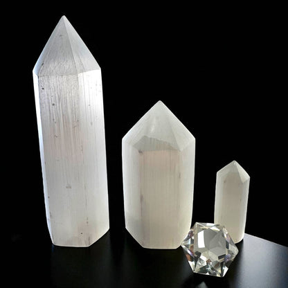 Polished Selenite Crystal Towers