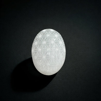 Selenite Crystal Palm Stones