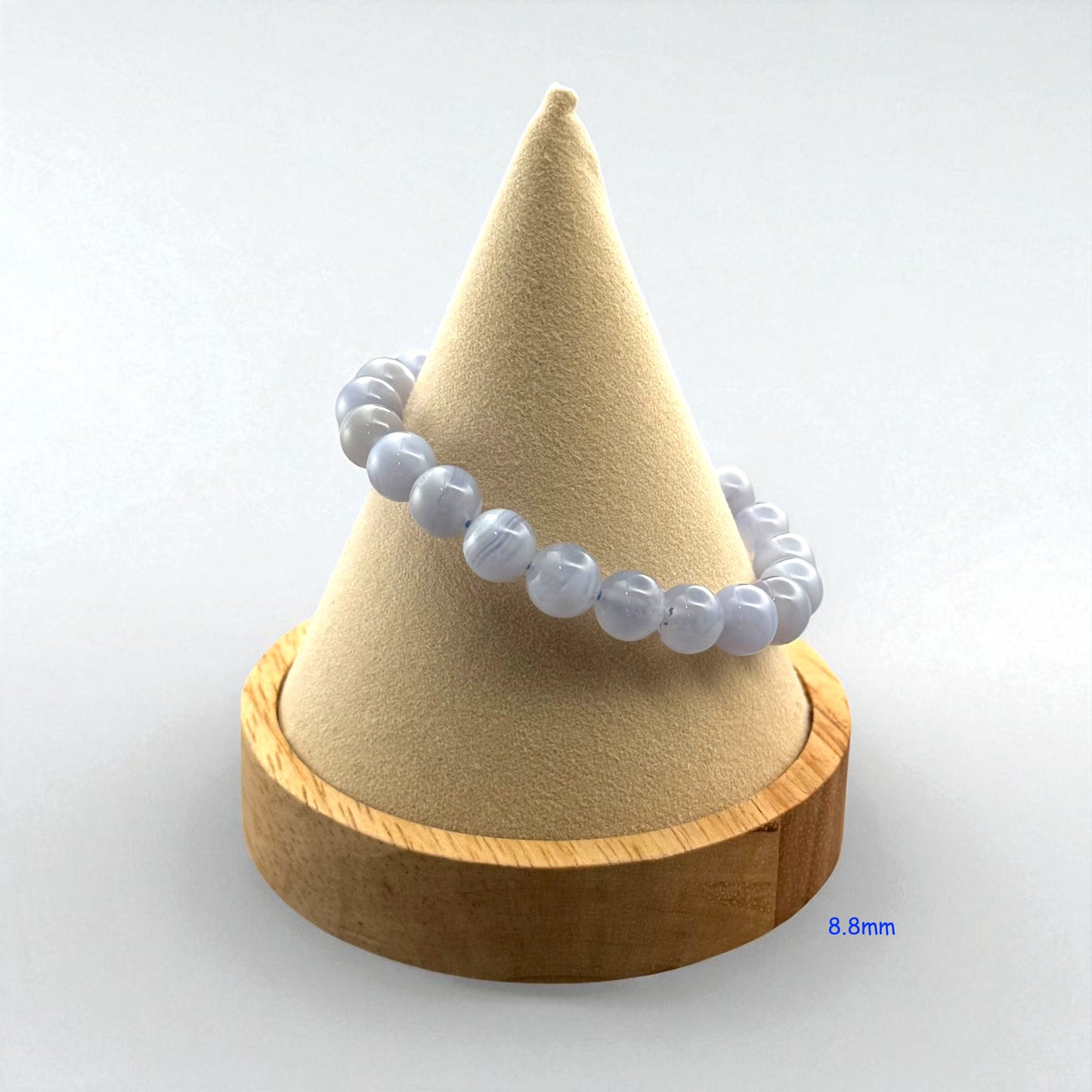 Blue Lace Agate Crystal Beaded Bracelets
