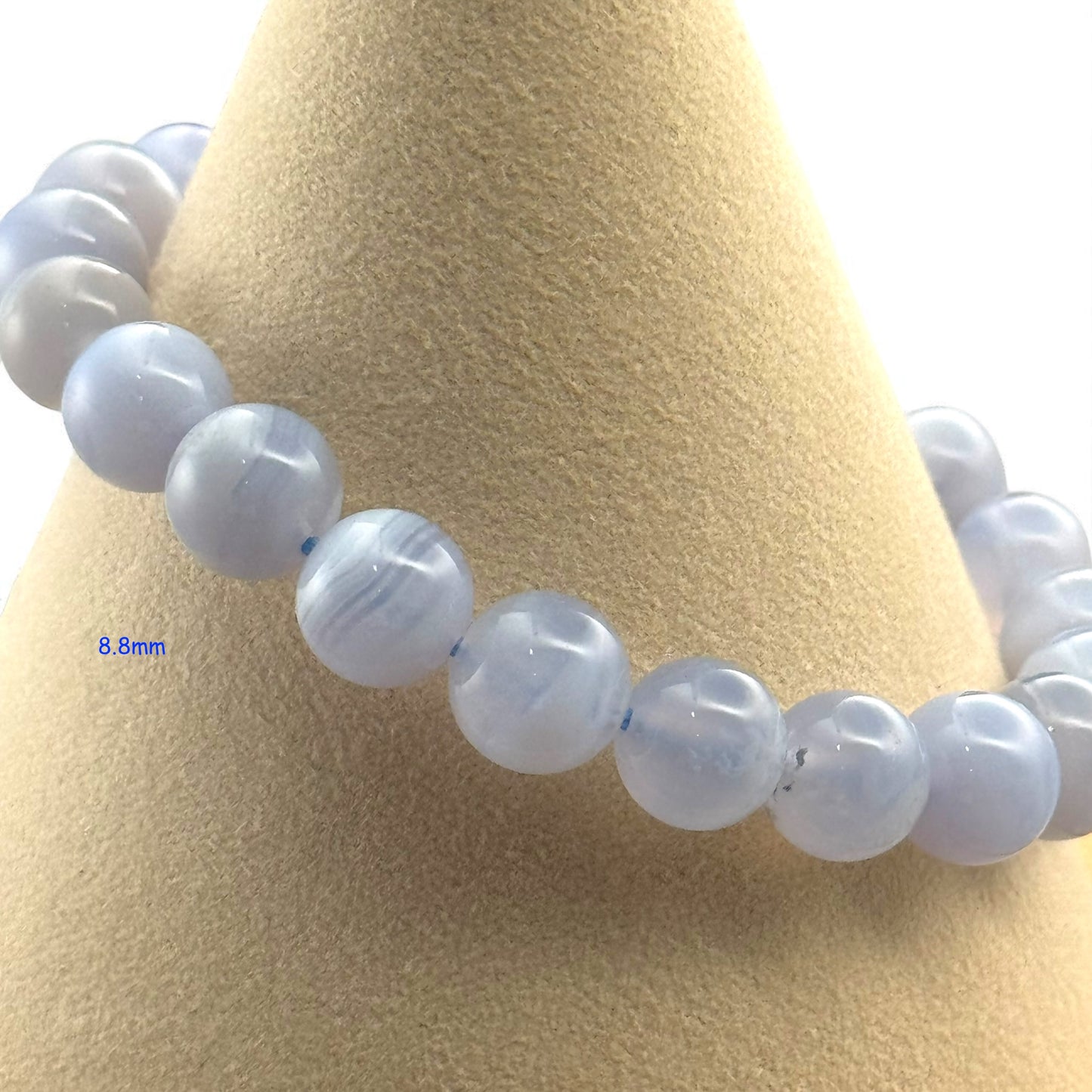 Blue Lace Agate Crystal Beaded Bracelets
