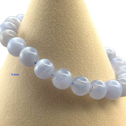 Blue Lace Agate Crystal Beaded Bracelets