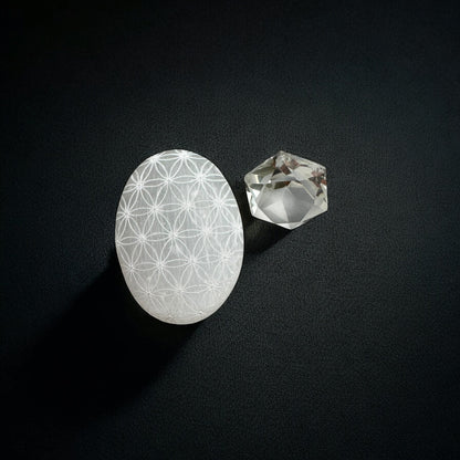 Selenite Crystal Palm Stones