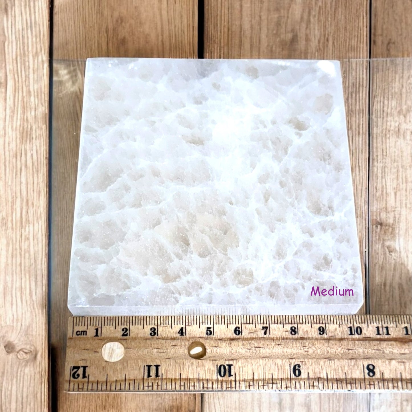 Square Selenite Crystal Plate
