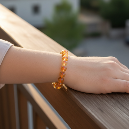 Citrine Crystal Beaded Bracelets