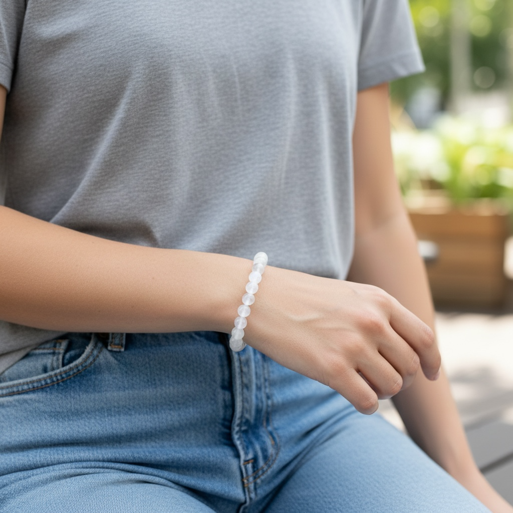 Selenite Crystal Beaded Bracelets