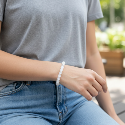 Selenite Crystal Beaded Bracelets
