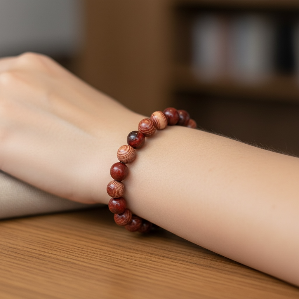 曲折紅碧玉串珠手鍊