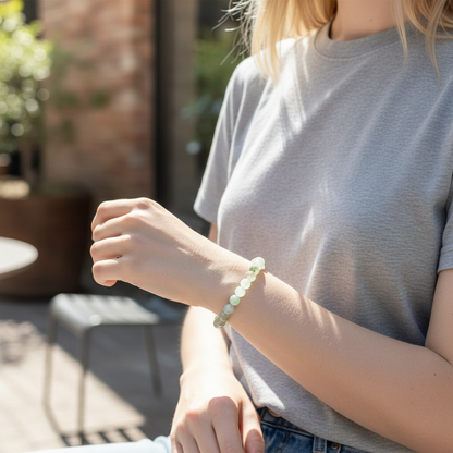 Multicolored Fluorite Crystal Beaded Bracelet, Unpolished