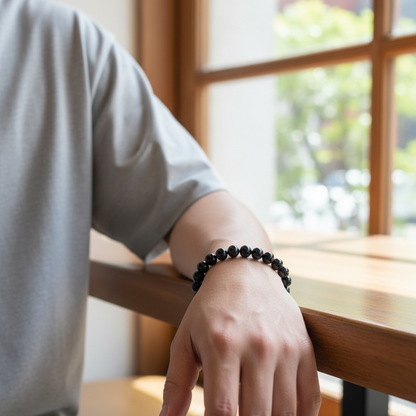 Black Obsidian Crystal Beaded Bracelets