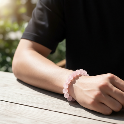 玫瑰石英串珠手鍊