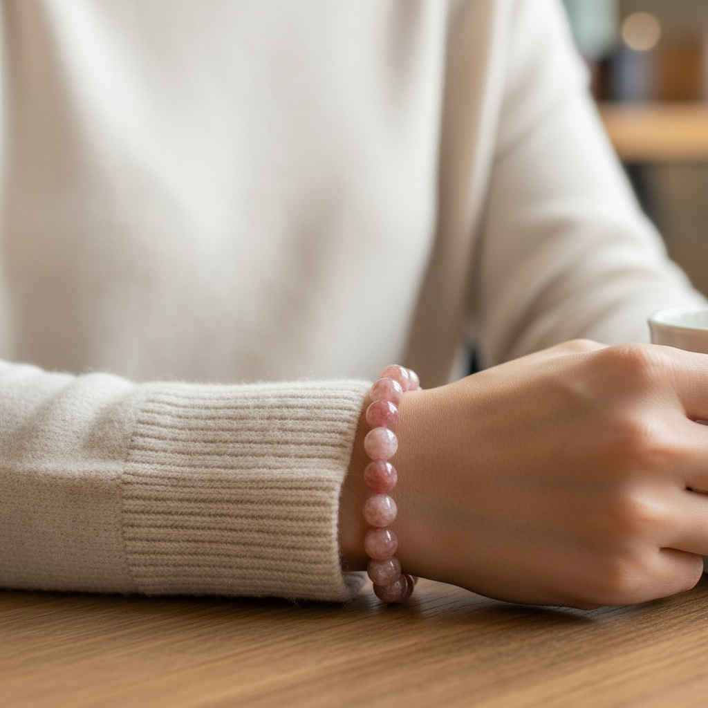 Lavender Rose Quartz Beaded Bracelets