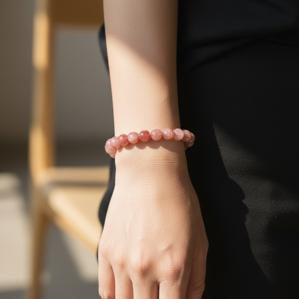 Lavender Rose Quartz Beaded Bracelets