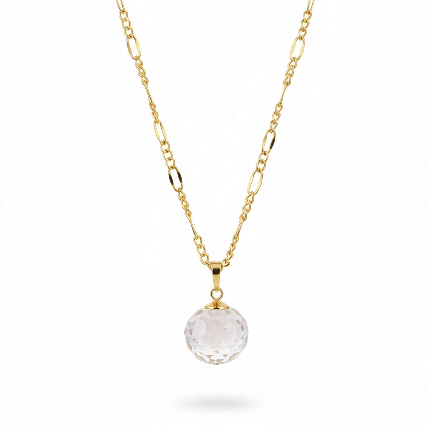 Faceted Crystal Ball Pendant